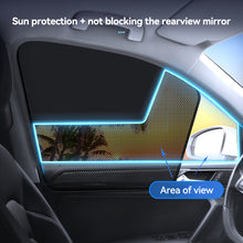 Load image into Gallery viewer, Magnetic Car Sun Shade Curtain Dual- layer Mesh Window Shade Sun Protection Heat Blocking
