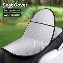 Load image into Gallery viewer, Motorcycle Folding Seat Cushion Cover Thermal Insulation Sun Protection Seat Cover Waterproof Dry Wet Separation Cushion
