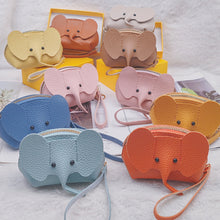 Load image into Gallery viewer, Leather Elephant Change Bag Women's Bag Pendant Creative Card Bag Storage Port Red Envelope Zipper Coin Purse
