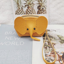 Load image into Gallery viewer, Leather Elephant Change Bag Women's Bag Pendant Creative Card Bag Storage Port Red Envelope Zipper Coin Purse
