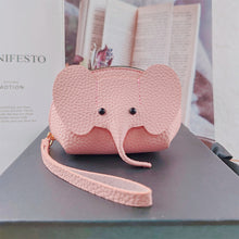Load image into Gallery viewer, Leather Elephant Change Bag Women's Bag Pendant Creative Card Bag Storage Port Red Envelope Zipper Coin Purse
