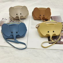Load image into Gallery viewer, Leather Elephant Change Bag Women's Bag Pendant Creative Card Bag Storage Port Red Envelope Zipper Coin Purse
