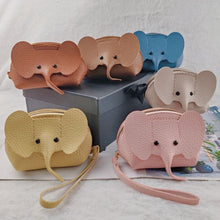 Load image into Gallery viewer, Leather Elephant Change Bag Women's Bag Pendant Creative Card Bag Storage Port Red Envelope Zipper Coin Purse
