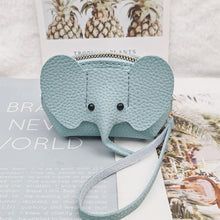 Load image into Gallery viewer, Leather Elephant Change Bag Women's Bag Pendant Creative Card Bag Storage Port Red Envelope Zipper Coin Purse
