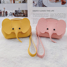 Load image into Gallery viewer, Leather Elephant Change Bag Women's Bag Pendant Creative Card Bag Storage Port Red Envelope Zipper Coin Purse
