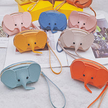 Load image into Gallery viewer, Leather Elephant Change Bag Women's Bag Pendant Creative Card Bag Storage Port Red Envelope Zipper Coin Purse
