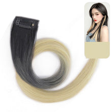 Load image into Gallery viewer, Hanging Ear Dye Wig Piece Female Fashion Spicy Girl Simulation Color Gradient Hair Extension Piece One Piece Natural Seamless Fake Braid
