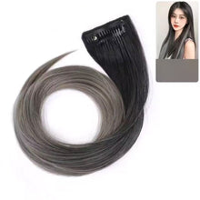 Load image into Gallery viewer, Hanging Ear Dye Wig Piece Female Fashion Spicy Girl Simulation Color Gradient Hair Extension Piece One Piece Natural Seamless Fake Braid
