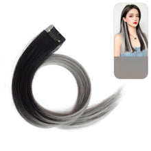 Load image into Gallery viewer, Hanging Ear Dye Wig Piece Female Fashion Spicy Girl Simulation Color Gradient Hair Extension Piece One Piece Natural Seamless Fake Braid
