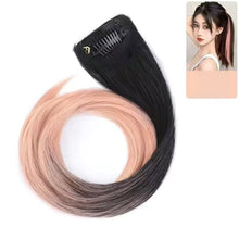 Load image into Gallery viewer, Hanging Ear Dye Wig Piece Female Fashion Spicy Girl Simulation Color Gradient Hair Extension Piece One Piece Natural Seamless Fake Braid
