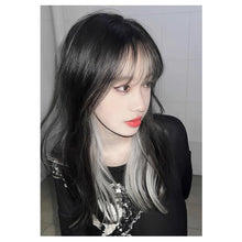 Load image into Gallery viewer, Hanging Ear Dye Wig Piece Female Fashion Spicy Girl Simulation Color Gradient Hair Extension Piece One Piece Natural Seamless Fake Braid
