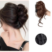 Load image into Gallery viewer, Grasp and Clip Flower Bud Head Temperament Turn Hair Artifact Simulate Hair Wig Headwear Women Elegant Wig
