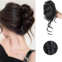 Load image into Gallery viewer, Grasp and Clip Flower Bud Head Temperament Turn Hair Artifact Simulate Hair Wig Headwear Women Elegant Wig
