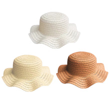 Load image into Gallery viewer, Wavy Edge Cute Straw Hat BJD Straw Hat Pet Hat Cotton Baby Hat Mini Hat Doll Hat Toy Hat Small Hat
