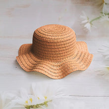 Load image into Gallery viewer, Wavy Edge Cute Straw Hat BJD Straw Hat Pet Hat Cotton Baby Hat Mini Hat Doll Hat Toy Hat Small Hat
