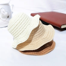 Load image into Gallery viewer, Wavy Edge Cute Straw Hat BJD Straw Hat Pet Hat Cotton Baby Hat Mini Hat Doll Hat Toy Hat Small Hat
