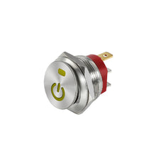 Load image into Gallery viewer, 22mm Metal Car Toggle Switches Button Rocker Switch Stainless Steel 12V 20A Self-locking Two Positions ON-OFF 3 Pins
