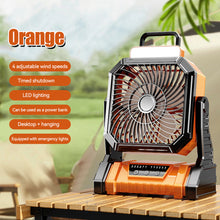 Load image into Gallery viewer, 5400/9000mAh USB Rechargeable Camping Fan Portable Air Circulators Wireless Fans Tent Fan with Hook
