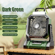 Load image into Gallery viewer, 5400/9000mAh USB Rechargeable Camping Fan Portable Air Circulators Wireless Fans Tent Fan with Hook

