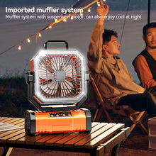 Load image into Gallery viewer, 5400/9000mAh USB Rechargeable Camping Fan Portable Air Circulators Wireless Fans Tent Fan with Hook
