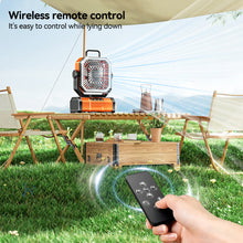 Load image into Gallery viewer, 5400/9000mAh USB Rechargeable Camping Fan Portable Air Circulators Wireless Fans Tent Fan with Hook
