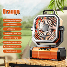 Load image into Gallery viewer, 5400/9000mAh USB Rechargeable Camping Fan Portable Air Circulators Wireless Fans Tent Fan with Hook
