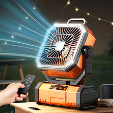 Load image into Gallery viewer, 5400/9000mAh USB Rechargeable Camping Fan Portable Air Circulators Wireless Fans Tent Fan with Hook
