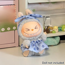 Load image into Gallery viewer, Miniature Colorful Overall Dress Suit for 17cm Labubu Dolls Cute DIY Doll Clothes Fashion Accessories Lovely Outfit Gifts for Girls Friends
