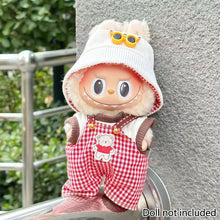 Load image into Gallery viewer, Miniature Colorful Overall Dress Suit for 17cm Labubu Dolls Cute DIY Doll Clothes Fashion Accessories Lovely Outfit Gifts for Girls Friends

