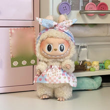 Load image into Gallery viewer, Miniature Colorful Overall Dress Suit for 17cm Labubu Dolls Cute DIY Doll Clothes Fashion Accessories Lovely Outfit Gifts for Girls Friends
