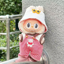 Load image into Gallery viewer, Miniature Colorful Overall Dress Suit for 17cm Labubu Dolls Cute DIY Doll Clothes Fashion Accessories Lovely Outfit Gifts for Girls Friends
