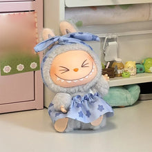 Load image into Gallery viewer, Miniature Colorful Overall Dress Suit for 17cm Labubu Dolls Cute DIY Doll Clothes Fashion Accessories Lovely Outfit Gifts for Girls Friends
