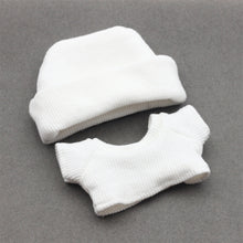 Load image into Gallery viewer, Miniature Knit Flap Hat and T-Shirt Set for 17cm Labubu Dolls Cute DIY Doll Clothes Fashion Accessories Lovely Outfit Gifts for Girls Friends
