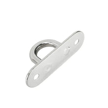 Load image into Gallery viewer, 1Pc 304 Steel Stainless D Shape Boat Ceiling Hanger Ring Heavy Duty Oblong Eye Plate Pad Wall Mount U Hook Garage Hammock
