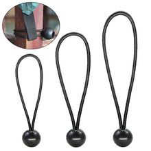 Load image into Gallery viewer, 10Pcs Boat Pole Camping Tent Elastic Rope Bungee Ball Tarps Canvas Tarpaulin Flagpole Ties Cord Ends Lace Fixed Tie Downs Accessories
