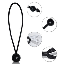 Load image into Gallery viewer, 10Pcs Boat Pole Camping Tent Elastic Rope Bungee Ball Tarps Canvas Tarpaulin Flagpole Ties Cord Ends Lace Fixed Tie Downs Accessories
