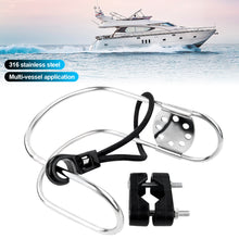 Load image into Gallery viewer, Stainless Steel Marine Lifebuoy Bracket Horseshoe Life Buoys Swimming Ring Holder Rust-proof and Anti-corrosion for Yacht
