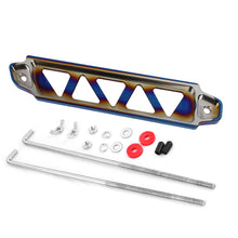 Load image into Gallery viewer, 218mm Aluminum Universal Auto Car Battery Tie Down Mount Battery Holder Bracket Brace Bar Burnt Blue for Honda Civic EK EG
