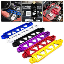 Load image into Gallery viewer, 218mm Aluminum Universal Auto Car Battery Tie Down Mount Battery Holder Bracket Brace Bar Burnt Blue for Honda Civic EK EG
