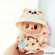Load image into Gallery viewer, Miniature Cherry-Adorned Denim Overalls Set for 17cm Labubu Dolls Cute DIY Doll Clothes Fashion Accessories Lovely Outfit Gifts for Girls Friends
