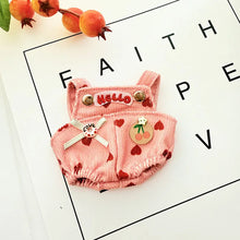 Load image into Gallery viewer, Miniature Cherry-Adorned Denim Overalls Set for 17cm Labubu Dolls Cute DIY Doll Clothes Fashion Accessories Lovely Outfit Gifts for Girls Friends
