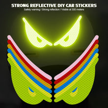 Load image into Gallery viewer, 2Pcs Devil's Eye Reflective Motorcycle Helmets Sticker Night Light Decor for KTM Honda Car Reflective Stickers
