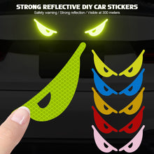 Load image into Gallery viewer, 2Pcs Devil's Eye Reflective Motorcycle Helmets Sticker Night Light Decor for KTM Honda Car Reflective Stickers
