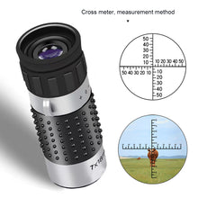 Load image into Gallery viewer, 7×18 Mini Portable Monocular Telescope With Graduated Reticle Plate High-Power Rangefinder Scope
