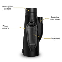 Load image into Gallery viewer, 12×50 Monocular Telescope High-Power HD Large Objective Lens With Anti-Shake Wrist Strap Portable Telescope
