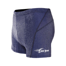 Load image into Gallery viewer, Men's Flat Angle Plus Size Drawstring Swimming Trunks Waterproof Quick-Drying High Elastic Swimming Shorts With Lining
