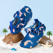 Load image into Gallery viewer, 1 Pair Non-Slip Quick Drying Children's Beach Shoes Elastic Shoe Collar Anti-Scratch Soft Bottom Water Shoes Drifting Water Park Equipment
