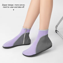 Load image into Gallery viewer, 1Pair Color-Matching High-Top Beach Shoes With Zipper Non-Slip Breathable High-Elastic Diving Surfing Shoes

