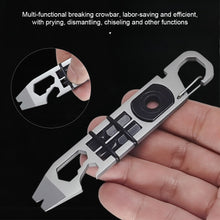 Load image into Gallery viewer, Multifunctional Tools Outdoor Survival Cycling Wrench Screwdriver Bottle Opener Crowbar EDC Combination Card
