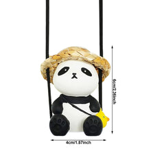 Load image into Gallery viewer, Cute Anime Swing Panda Car Rearview Mirror Pendant Super Cool Revolver Car Decor Pendant Auto Interior Ornament Decoration
